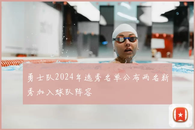 勇士队2024年选秀名单公布两名新秀加入球队阵容